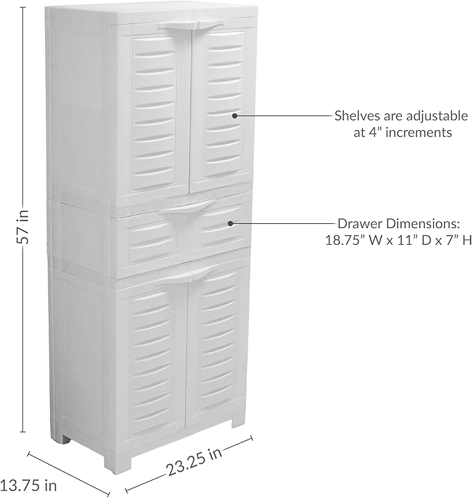 Sunnydaze 57" Garage Storage Cabinet - Image 3