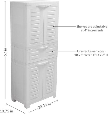 Sunnydaze 57" Garage Storage Cabinet - Image 3