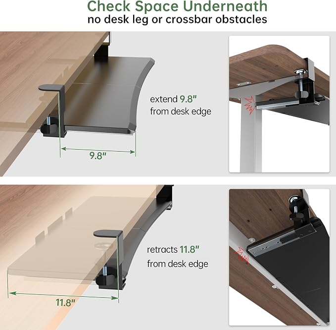 Extra Large Keyboard Tray Under Desk - Image 5