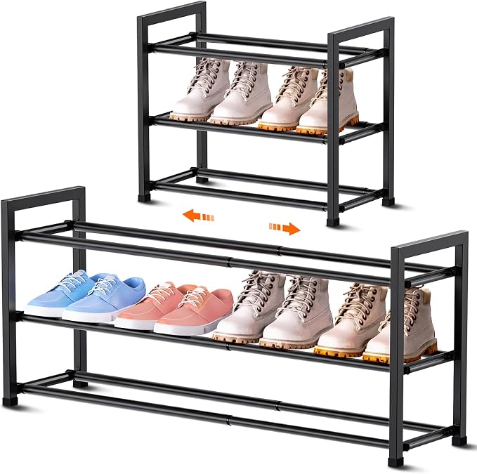 Bumusty 3-Tier Expandable Shoe Rack by Bumusty