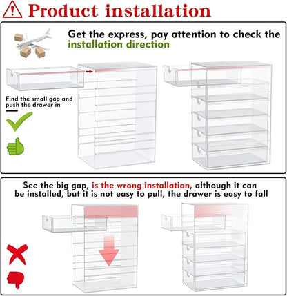 Makeup Organizer Storage With 16 Drawers, Desk Organizers, Dustproof Storage - Image 8