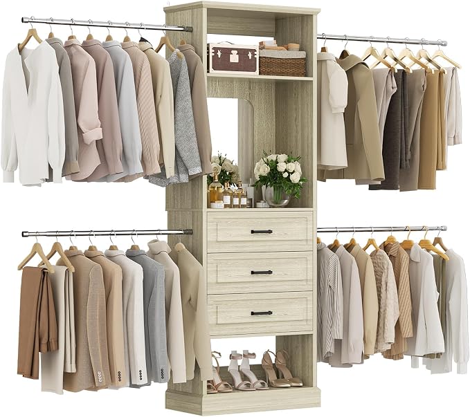 Unikito Closet System, 4FT - 9FT Closet Organizer by Unikito