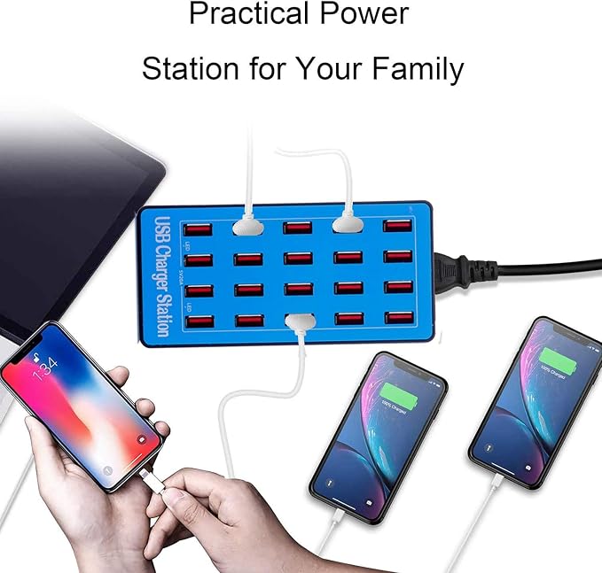 100W 20-Port Multi-Device USB Charging Station - Image 4