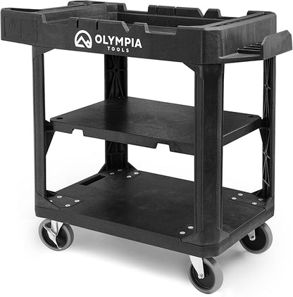 Olympia Tools 2-in-1 Heavy Duty Utility Work Cart, Rolling Tool Cart by OlympiaTools