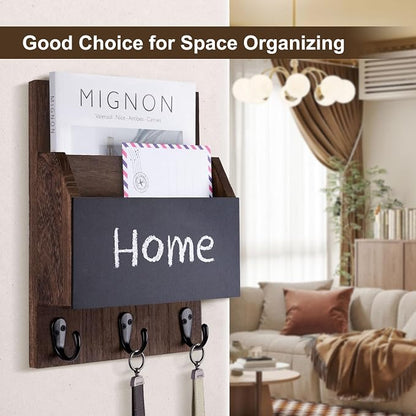 Key and Mail Holder for Wall Mount, Entryway Mail Holder - Image 2
