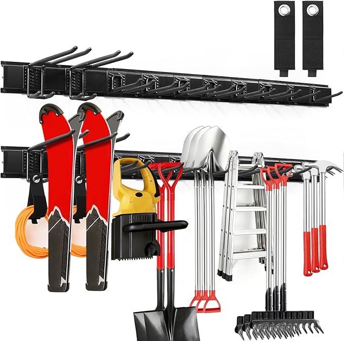 64 Inches Garage Tool Organizer Wall Mount, Tool Storage Rack Wall Mount by Unknown