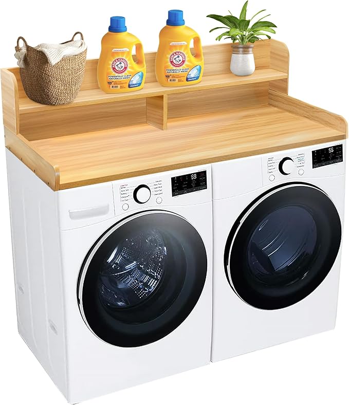 Royxen Laundry Countertop with 2-Tier Shelf Universal Fit, Washer and Dryer by Royxen