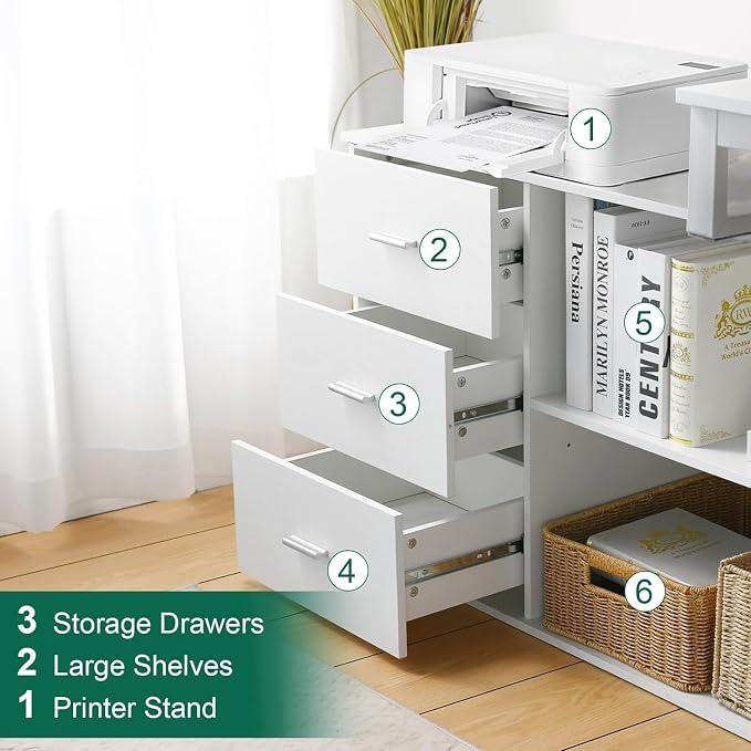 55 Inch Reversible L Shaped Desk - Image 7