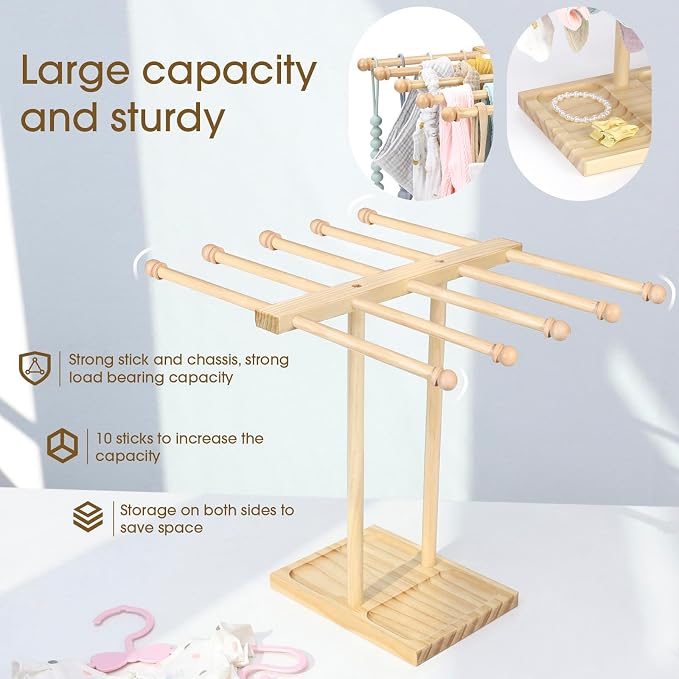 POVETIRE Headband Holder Stand Bow Organizer - Image 3