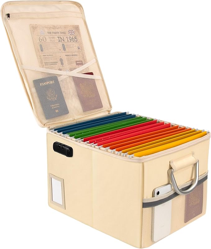 TOMKID Fireproof Document Box, Fire Proof Safe Box by Aobteeny