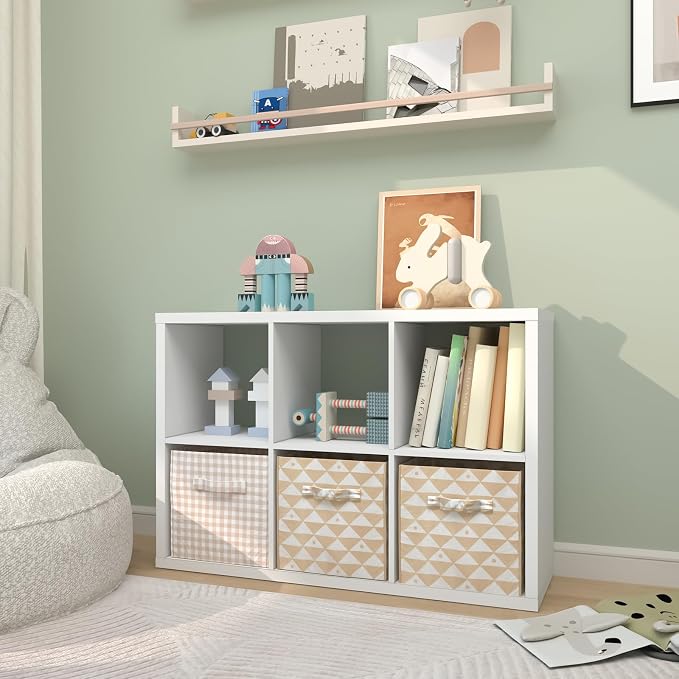 CTESNE【2026 Wooden Thick Frame 6 Cube Storage Organizer Shelf - Image 8