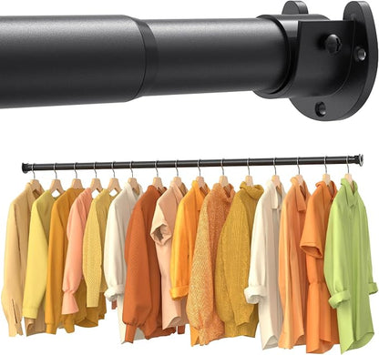 2 Pack Closet Rods for Hanging Clothes, 17-28 Inch No-Cut Stepless Adjustable by Unknown