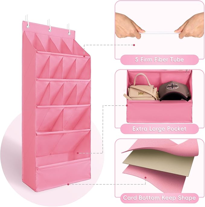 FENTEC 1 Pack Over-the-Door-Shoe-Organizers, Hanging Shoe Organizers - Image 2