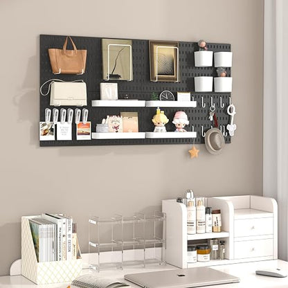 Pegboard Combination Kit, 8 Peg Boards and 30 Accessories Modular Hanging Black - Image 6