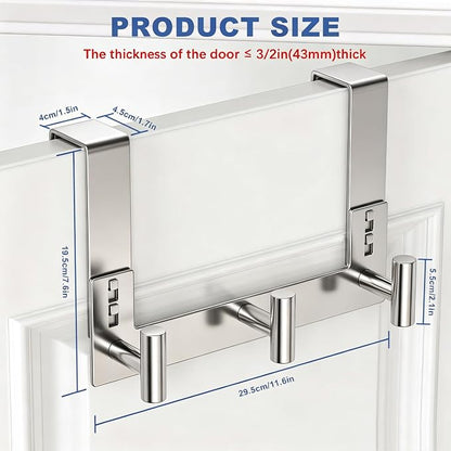 PMMASTO Over The Door Hooks, Fits 1-3/4" Thick Door No Drill Hooks - Image 3