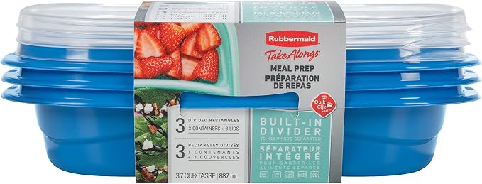 Rubbermaid TakeAlongs Sandwich Food Storage Containers, 3.7 Cup, Colors may vary - Image 6