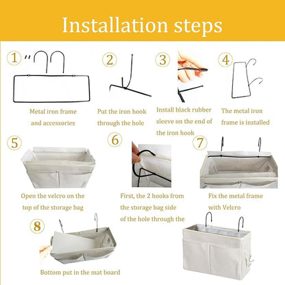 Bedside Caddy Organizer & Bedside Storage Basket Multi-Function Organizer - Image 6