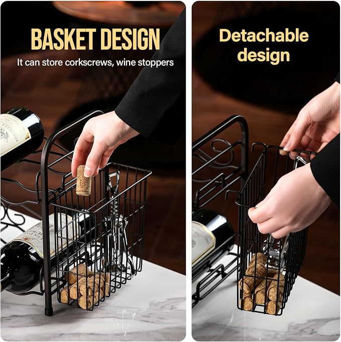 Wine Rack, 2-Tier 8 Bottles Wine Racks - Image 8