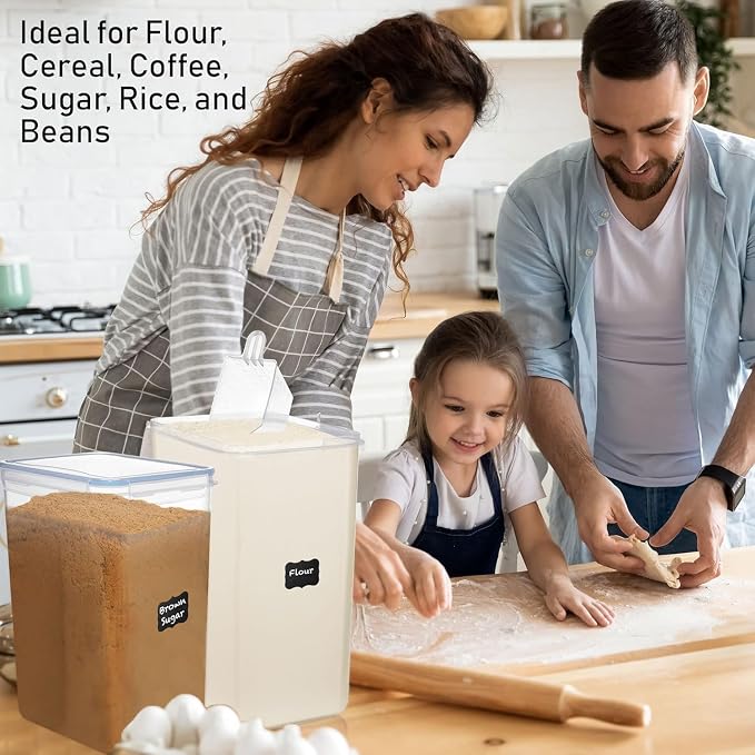 Flour Storage Container 2 PC Extra Large Food Storage Containers - Image 5
