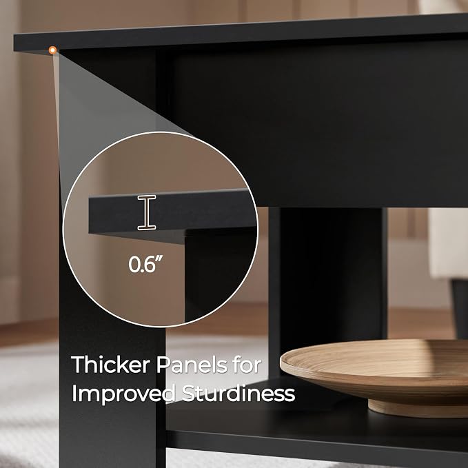 Yaheetech Wooden Coffee Table, Lift Top Coffee Table - Image 8