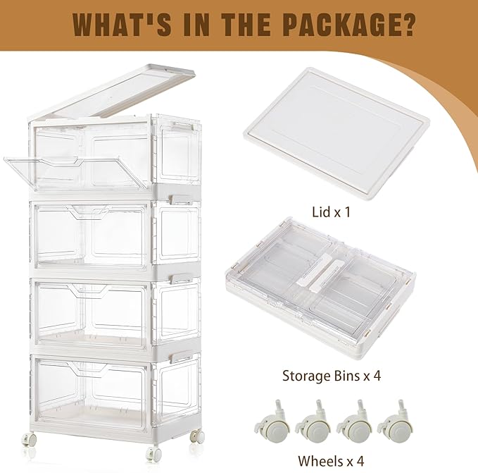 Freebat Collapsible Plastic Storage Bins - Image 4