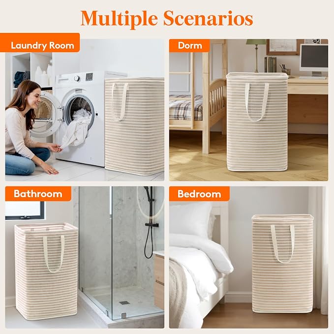 Lifewit 75L Large Collapsible Laundry Hamper, Tall Foldable Dirty Clothes - Image 8