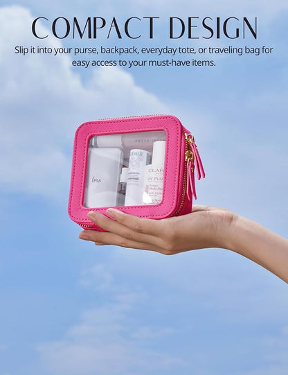 Popvibe Clear Makeup Bag Travel Cosmetic Case Transparent Toiletry Bag - Image 4