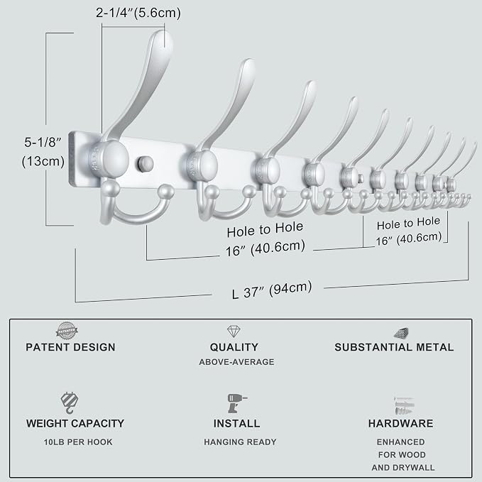 Dseap MaxStrong 2.0 Coat Rack Wall - Image 7