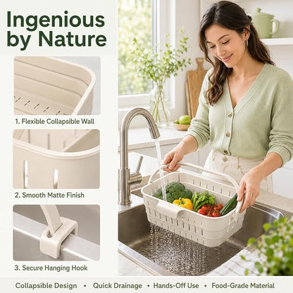 Foldable Hanging Sink Drain Basket, 2026 Upgraded Foldable Kitchen Sink Strainer - Image 6