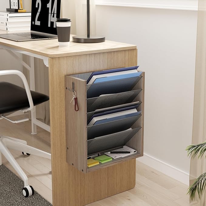 Mail Organizer Wall Mounted, 6-Slot Hanging File Organizer - Image 5