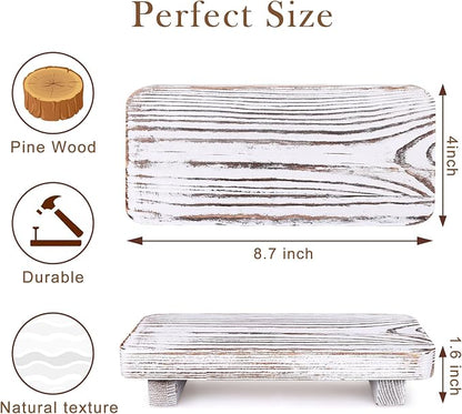 Bathroom Counter Organizer Wooden Display Stand White Pedestal Stand Kitchen - Image 6