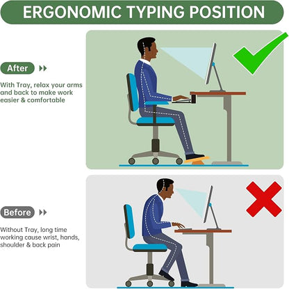 Extra Large Keyboard Tray Under Desk - Image 7