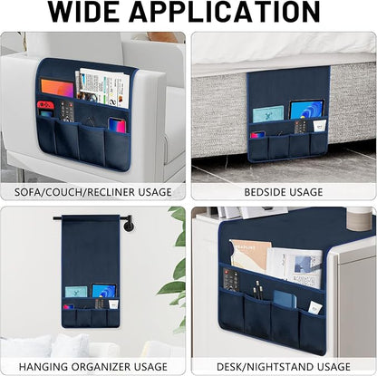 TV Remote Control Holder Couch Caddy, Non-slip Bedside Caddy Organizer - Image 3
