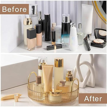 360° Rotating Makeup Organizer, Bathroom Make Up Spinning Holder Rack, Large - Image 4