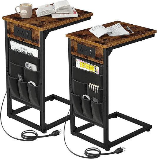 AMHANCIBLE C Shaped End Table by AMHANCIBLE
