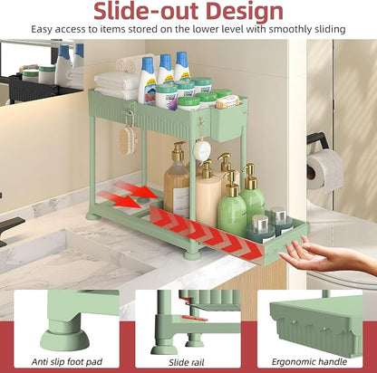 Sevenblue 4-Pack 2-Tier Under Sink Organizer - Image 2