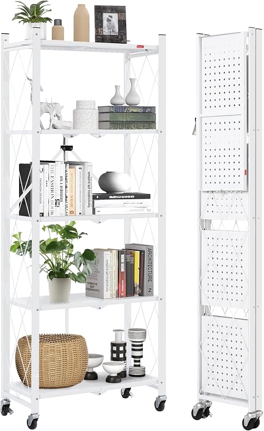 DEANIC 5-Shelf Folding Bookcase by ShowNow