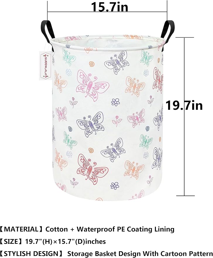 QUEENLALA Large Storage Basket, Laundry Hamper/Bathroom/Home Decor/Collapsible - Image 2