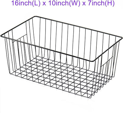 16inch Freezer Wire Storage Organizer Baskets, Household Refrigerator Bin - Image 7