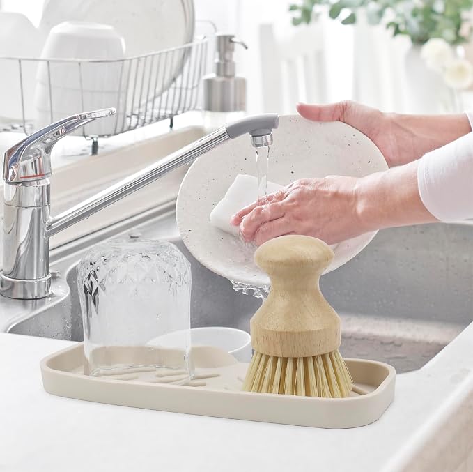 YASMEN Silicone Bathroom Soap Dishes, Sink Sponge Holder - Image 5