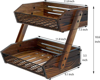 Dorhors Fruit Basket for Kitchen Counter Organizer, Fruit Bowl Stand Storage | - Image 5
