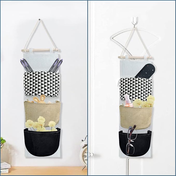 FuninCrea Hanging Storage Bag, 3-Layer Practical Wall Hanging Storage Bag - Image 5
