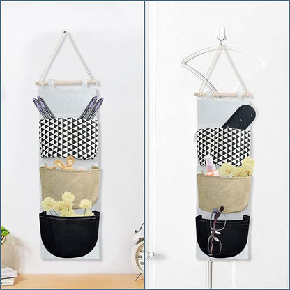 FuninCrea Hanging Storage Bag, 3-Layer Practical Wall Hanging Storage Bag - Image 5