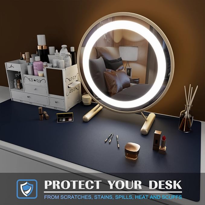 K KNODEL Large Office Leather Desk Mat, Mouse and Keyboard Pad, Computer and - Image 6