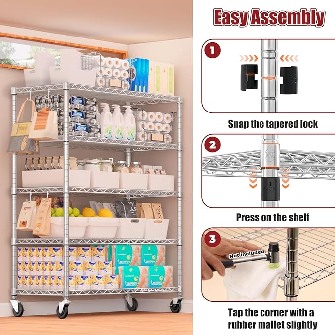 PrimeZone 5 Tier 48" Wx24''Dx81''H Wire Shelving - Image 5