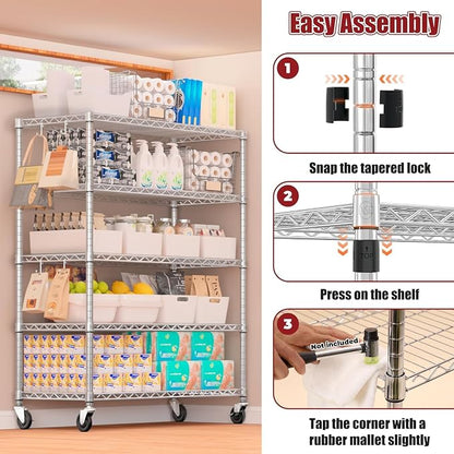 PrimeZone 5 Tier 48" Wx24''Dx81''H Wire Shelving - Image 5