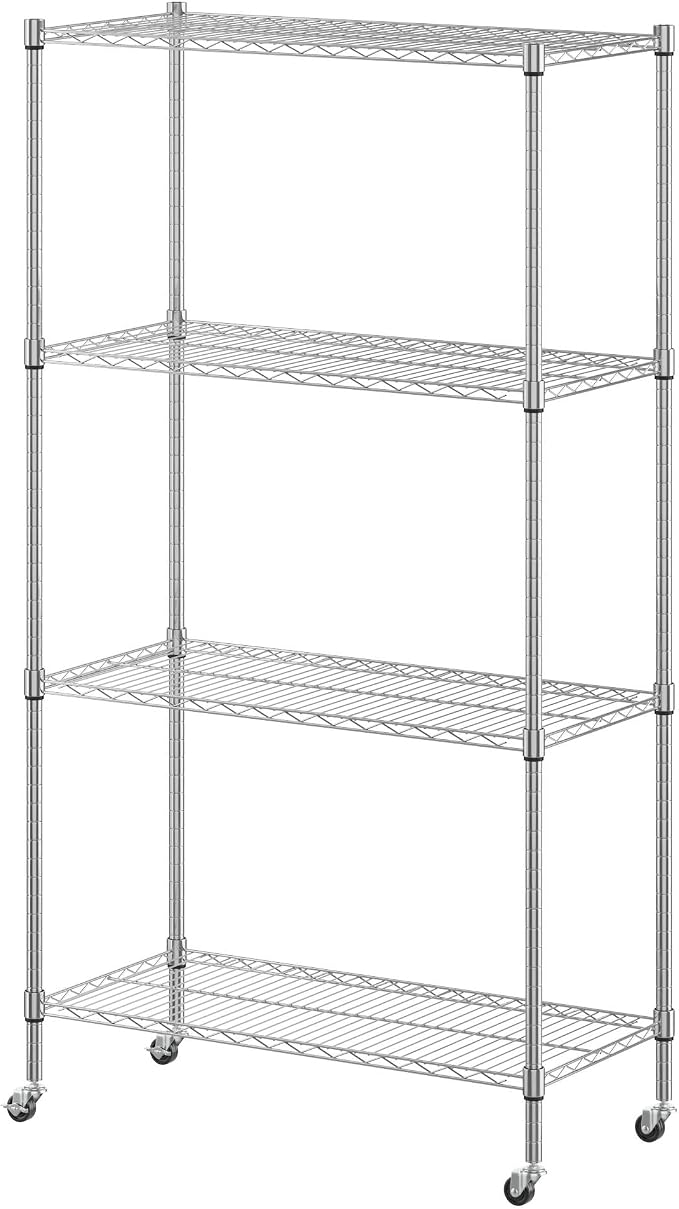 Homdox Heavy Duty 4-Tier Metal Shelving Unit by HOMDOX