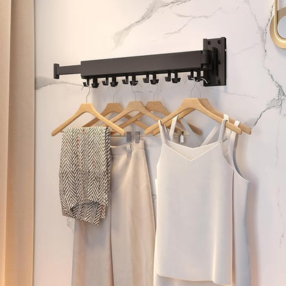 HEILAIYI Clothes Drying Rack for Laundry, Wall Mounted Clothes Hanger Rack - Image 3