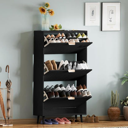Shoe Cabinet Storage, Modern Freestanding Organizer - Image 6