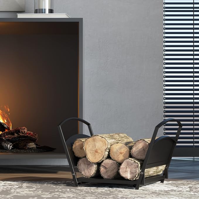 Fire Beauty Fireplace Log Holder Folding Firewood Rack, Stacking Rack, Storage - Image 2
